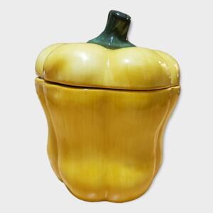 Harry‎ And David Yellow Bell Pepper Canister 7" Jar Holds 1 Quart (4 Cups)